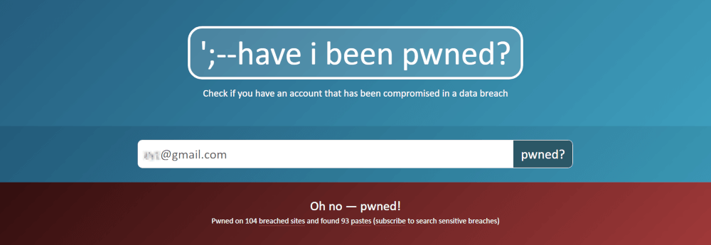 Have I Been Pwned